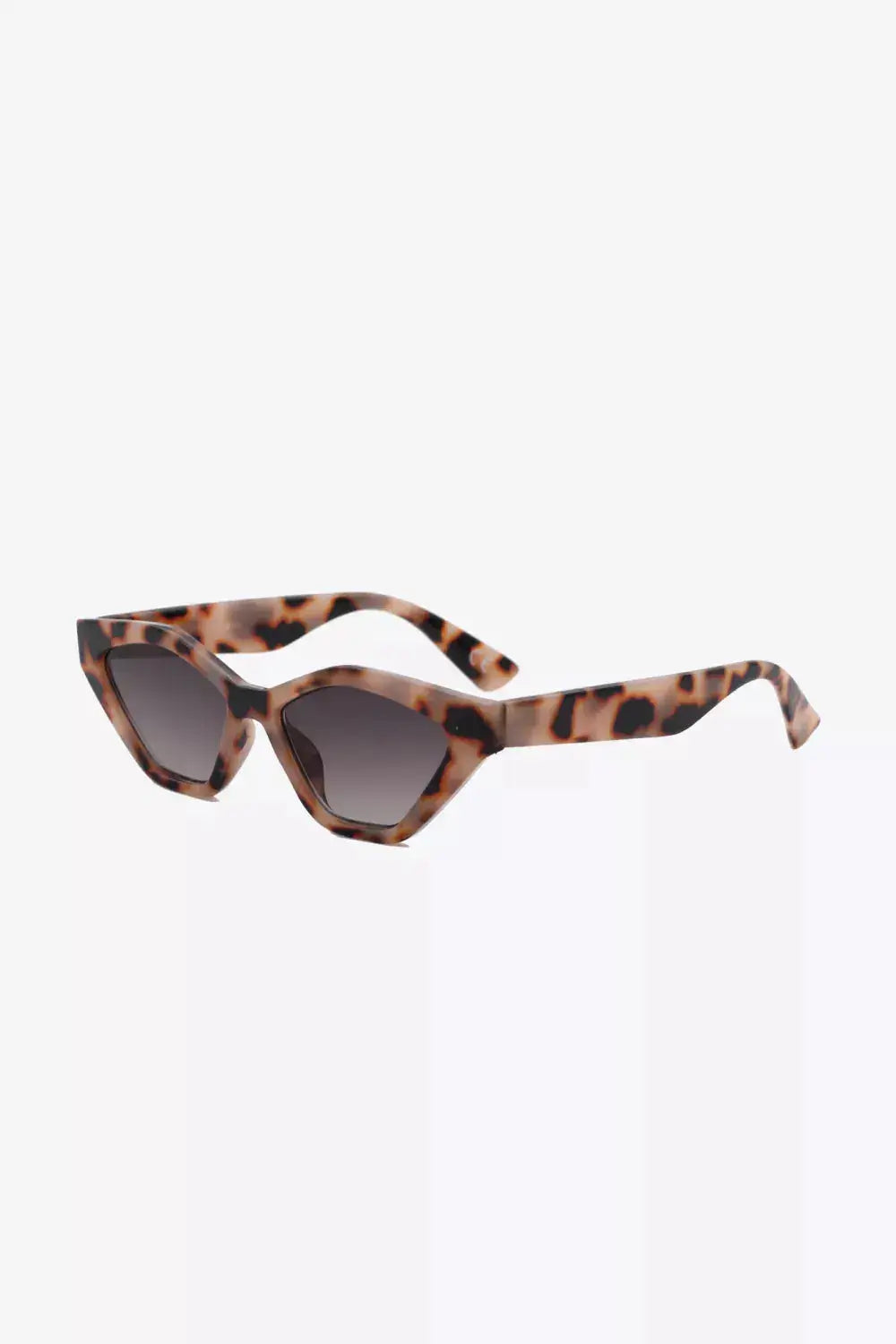 Cat Eye Polycarbonate Sunglasses in tortoiseshell pattern with UV400 protection.