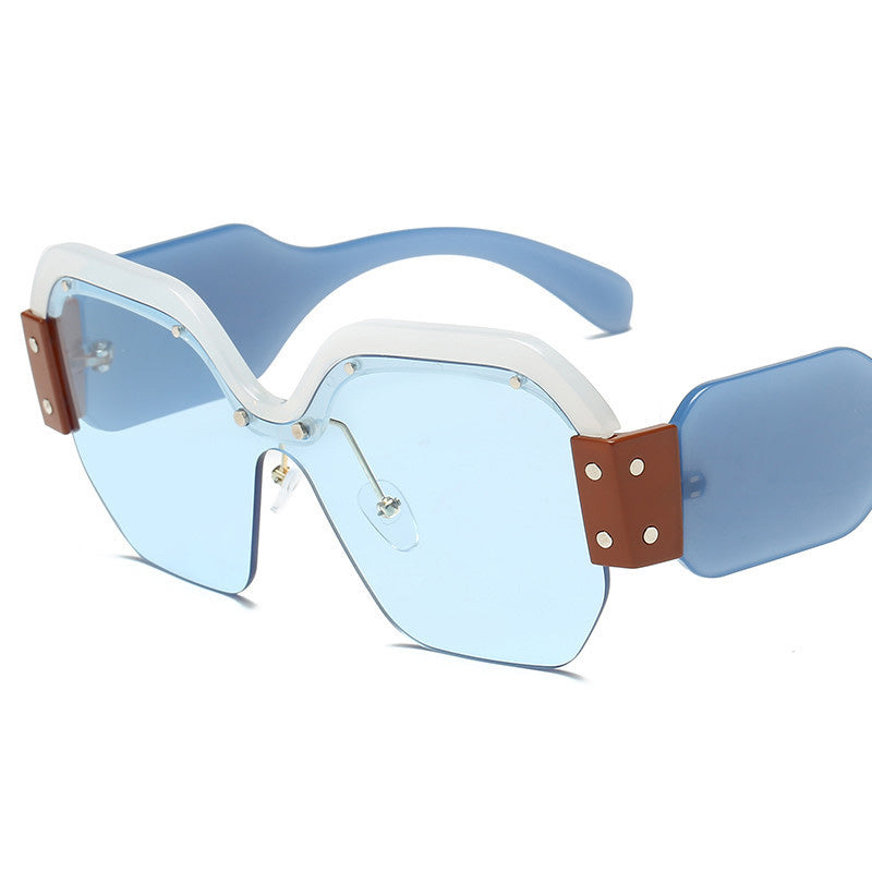 One-Piece Large Frame Sunglasses – Women's Personality Statement Style