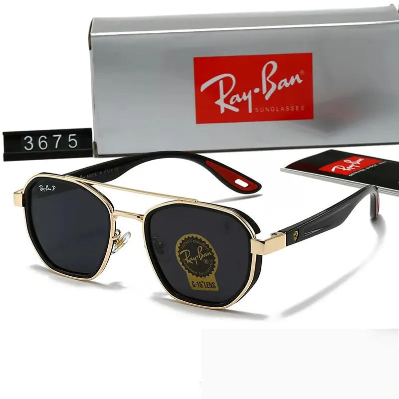 SquintProof SquintProof Heart-Shaped Glass Lens Sunglasses - Gold Frame Black And Gray | UV400 Sunglasses