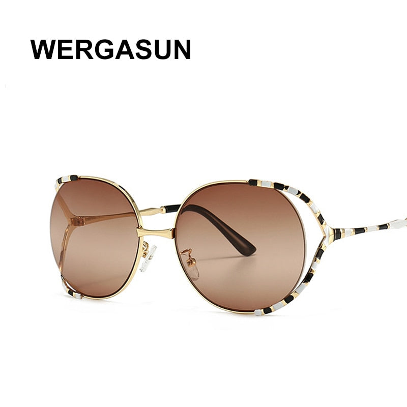 Metal Large Frame Sunglasses – Baking Varnish INS Street Style