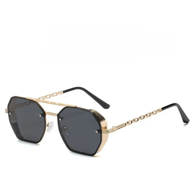 SquintProof SquintProof Chain Leg Metal Women's Sunglasses - Gold Black | UV400 Sunglasses