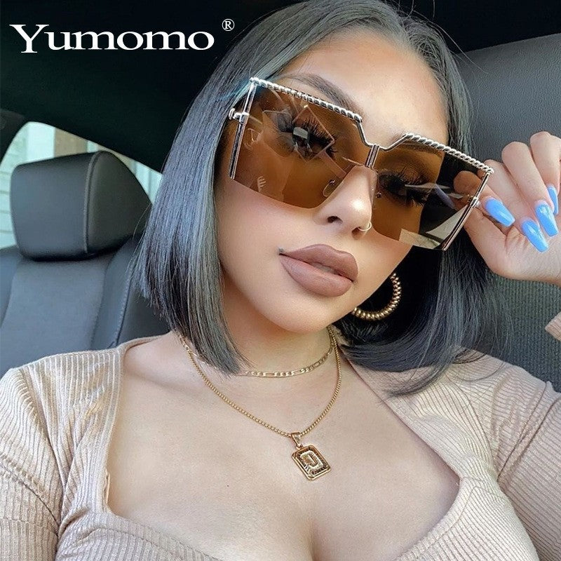 Frameless Conjoined Sunglasses – Ocean Sheet Windproof Personality Style