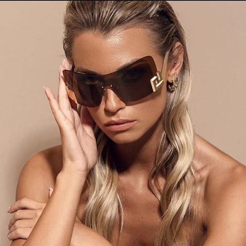 SquintProof Frameless Irregular Cat-Eye Sunglasses | UV400 | 7 Colors | INS Style | Women
