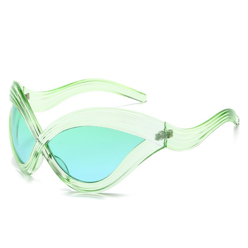 SquintProof Futuristic Line Cat-Eye Sunglasses | UV400 | 6 Colors | Runway | Hip-Hop