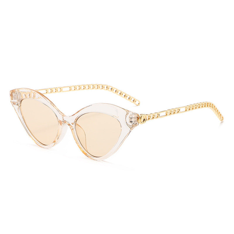 Chain Temple Cat Eye Sunglasses – Personality Fashion Trend Style