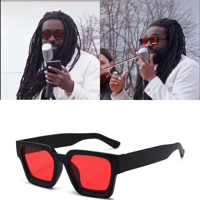 SquintProof SquintProof Y2K Box Frame Sunglasses - | UV400 Sunglasses