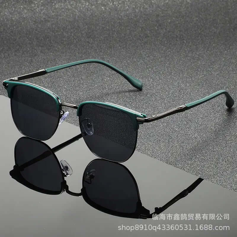 SquintProof SquintProof Retro Metal Half-Frame Sunglasses - | UV400 Sunglasses