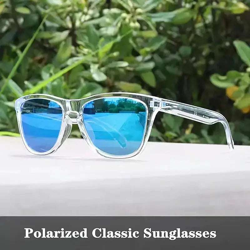 SquintProof SquintProof Retro Clear Lens Square Sunglasses — Men's UV400 - | UV400 Sunglasses