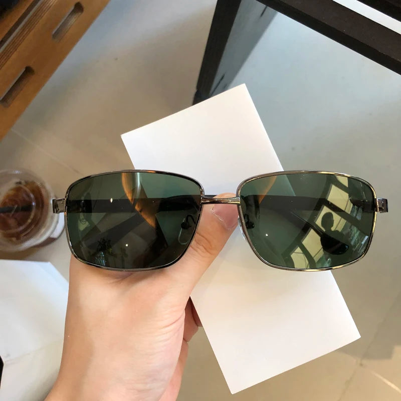 SquintProof Crystal Glass Mirror Rectangle Sunglasses — UV400 SquintProof