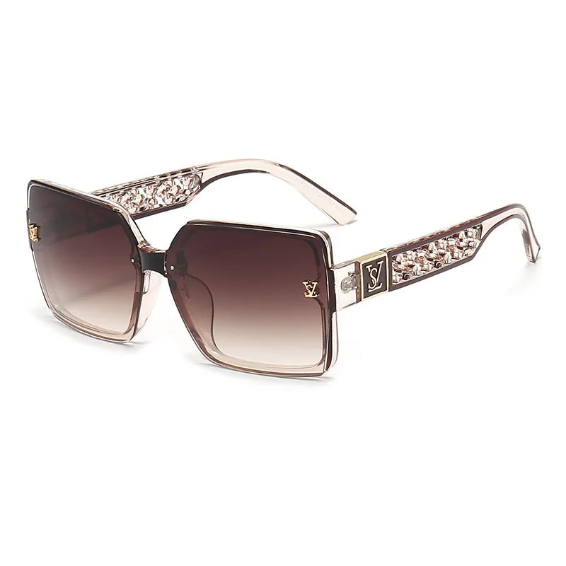 SquintProof Glamour Oversized Square Sunglasses — UV400 SquintProof
