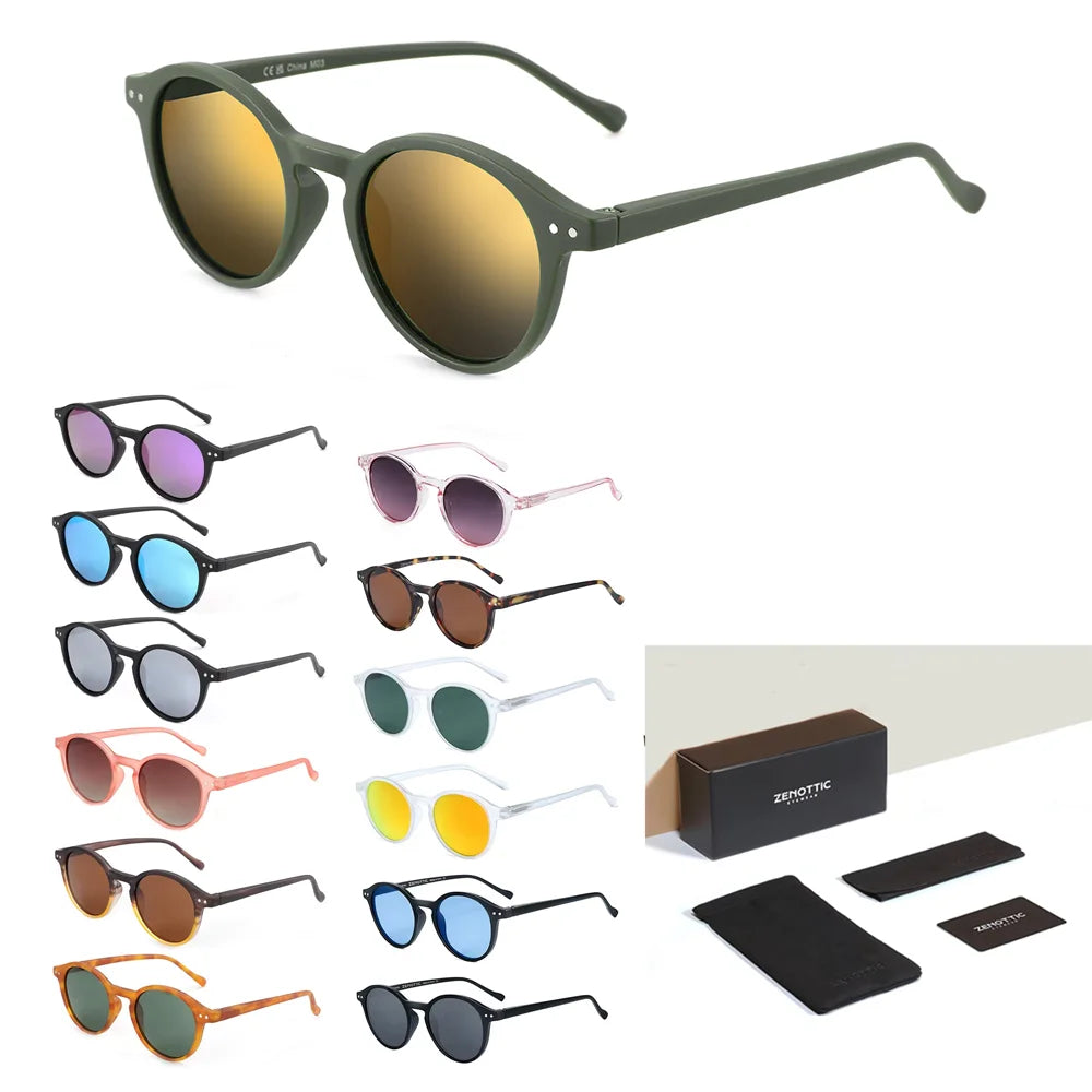 SquintProof Retro Round Polarized Sunglasses SquintProof