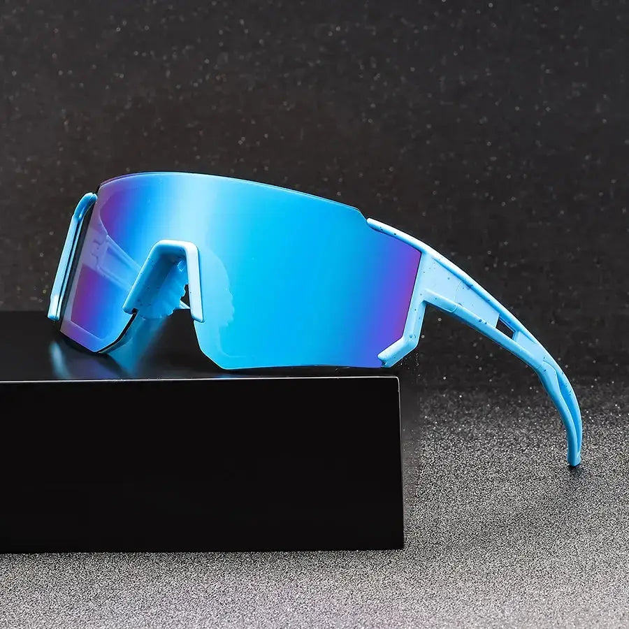SquintProof SquintProof Large Frame Sport Sunglasses — Unisex Cycling Fishing Running UV400 - Blue | UV400 Sunglasses