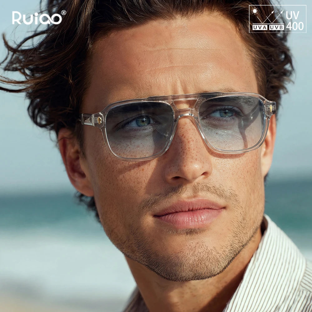 SquintProof Retro Transparent Frame Sunglasses — UV400 SquintProof