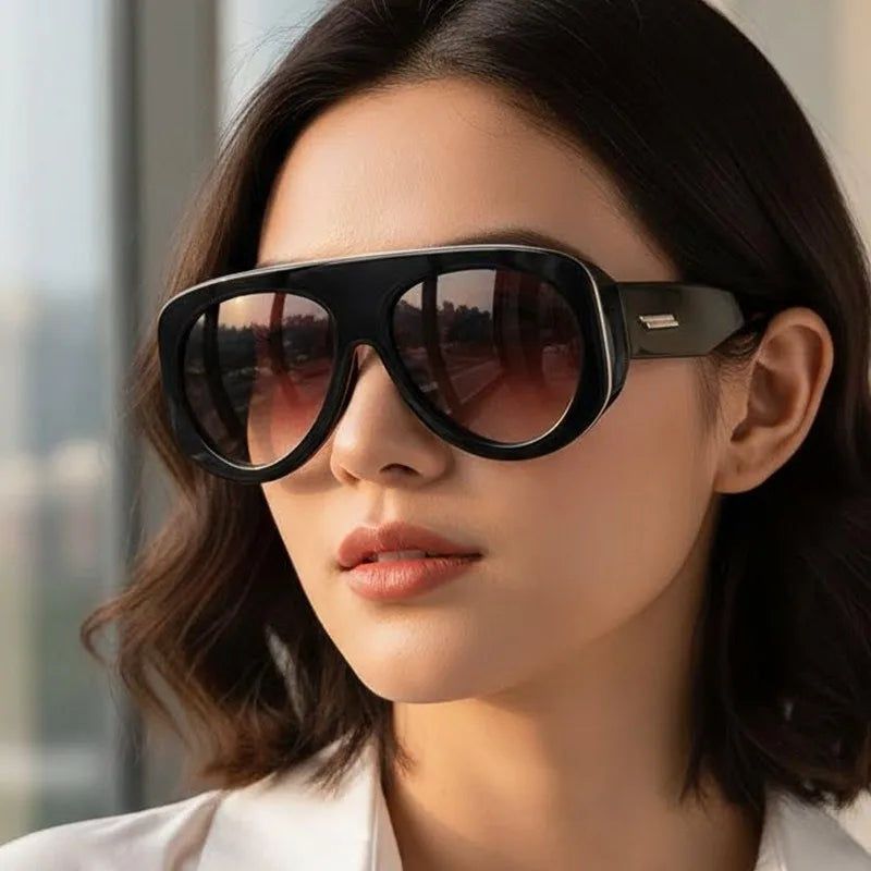 SquintProof Oversized Pilot Sunglasses — Y2K Grunge UV400 SquintProof