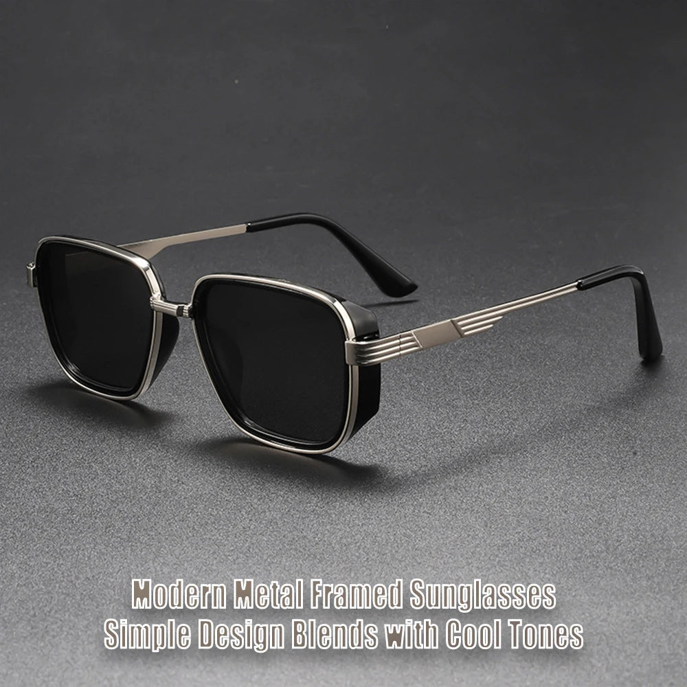 SquintProof Metal Frame Square Sunglasses — UV400 SquintProof