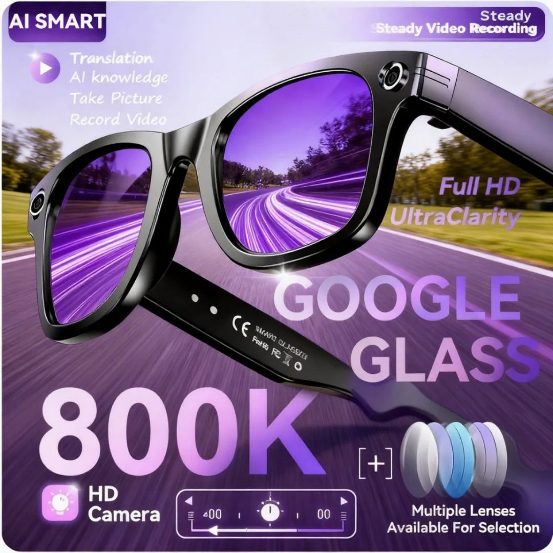 SquintProof AI Smart Glasses — 8MP Camera, Bluetooth & Translation SquintProof
