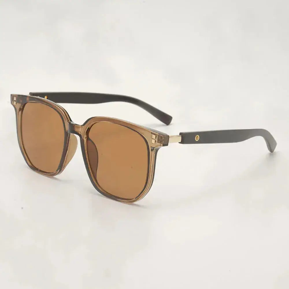 SquintProof SquintProof Retro Wood Grain Square Sunglasses — Unisex UV400 - C5 | UV400 Sunglasses