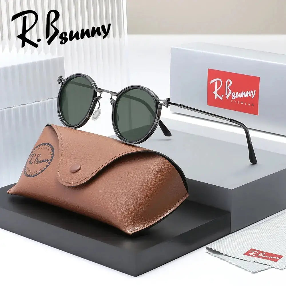 SquintProof SquintProof Round Steampunk Sunglasses — Vintage Gothic Small Frame UV400 - GreenG15 | UV400 Sunglasses