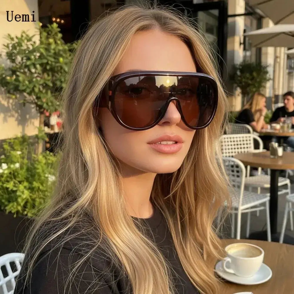SquintProof SquintProof Oversized One-Piece Goggle Sunglasses — Unisex UV400 - | UV400 Sunglasses