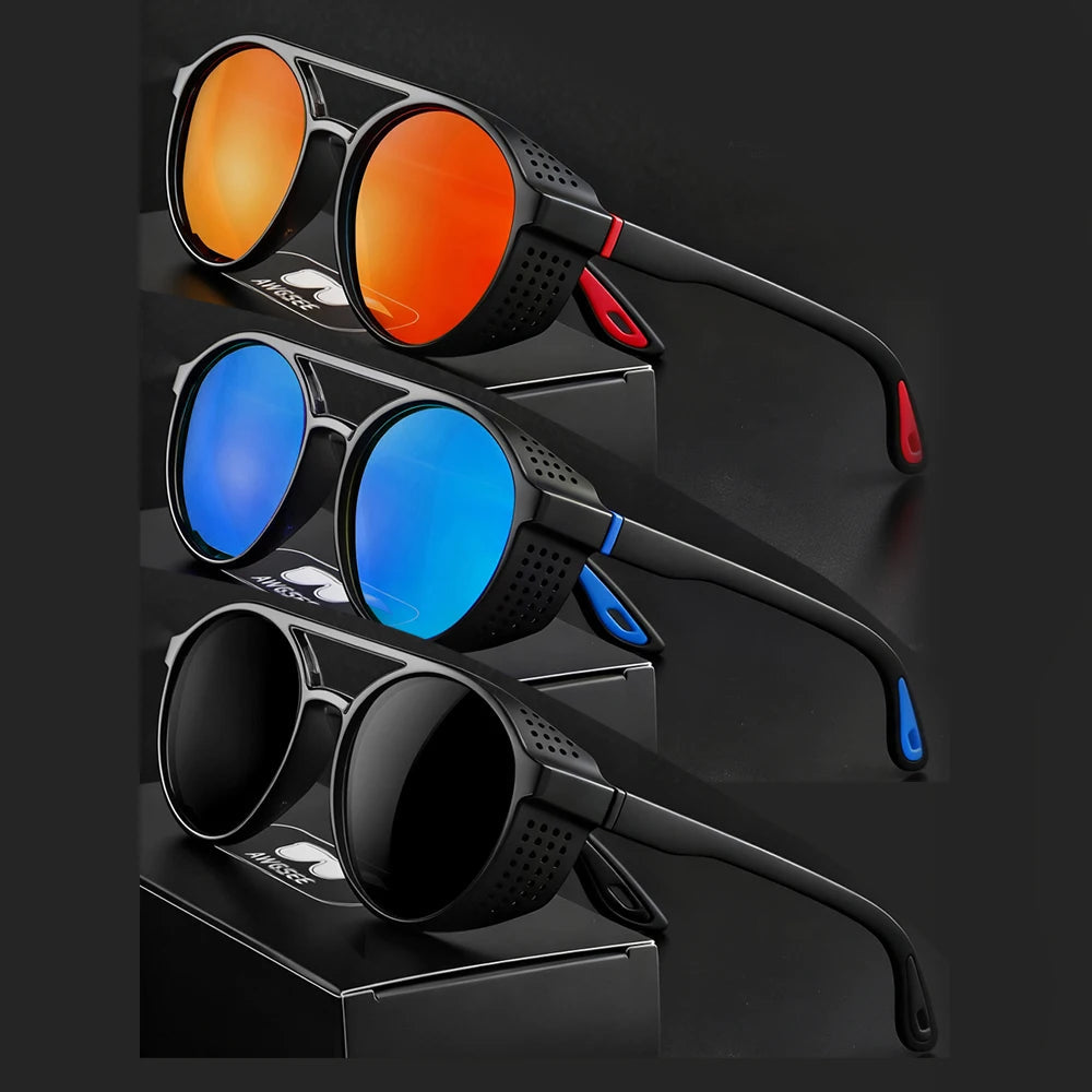 SquintProof Steampunk Round Polarized Sunglasses — UV400 SquintProof