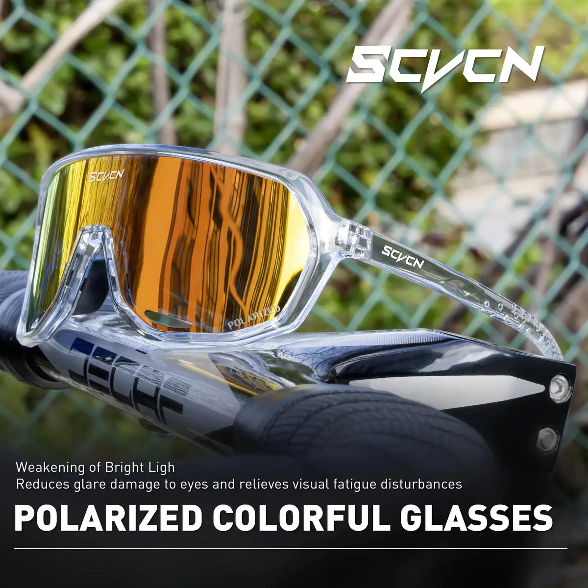 SquintProof SquintProof Cycling & Driving Polarized Sunglasses — Wide Lens UV400 MTB Road Bike Unisex - | UV400 Sunglasses